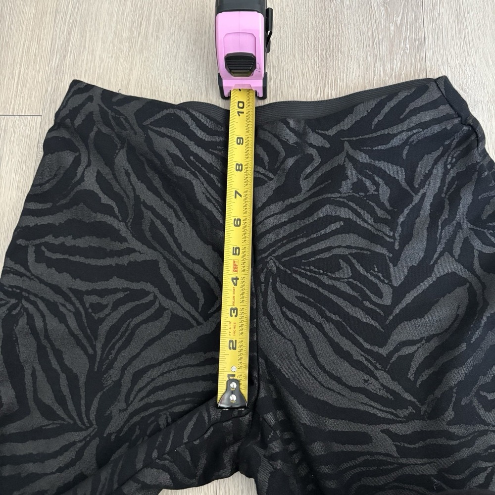 Inc International Concepts Pants Women's Medium Animal Print Ponte Skinny Black - Picture 6 of 11